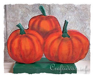 Fall Wood Craft - Pumpkin Trio Decoration