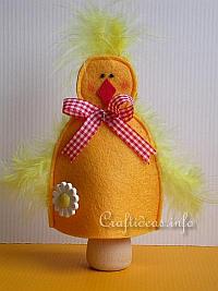 Felt Craft for Easter - Felt Chick Egg Warmer 