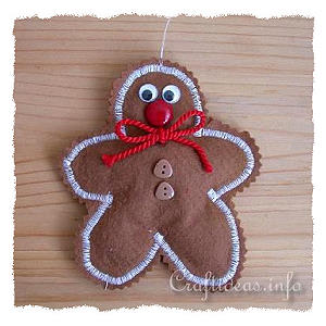 Felt Gingerbread Man Christmas Tree Ornament