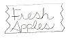 Fresh Apples Sign 100