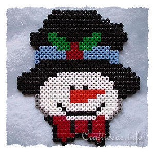 Fuse Beads Snowman - Christmas Craft 