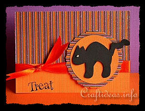 Halloween Card with Black Cat 