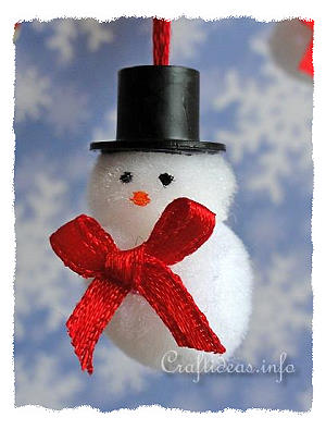 Mini Pom-Pom Snowmen Ornament
