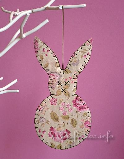 Paper Easter Bunny Ornament