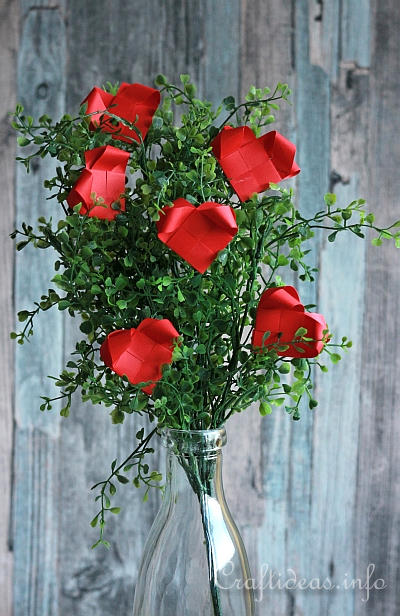 Paper Valentine Hearts Bouquet