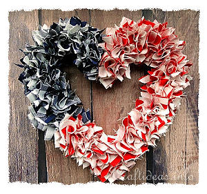 Patriotic Heart Wreath