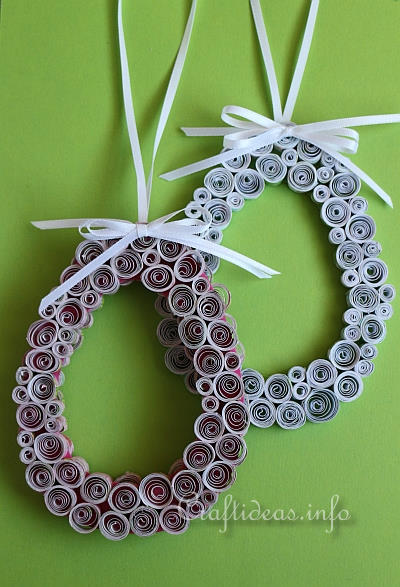 Quilled Paper Easter Egg Ornaments