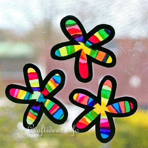 Rainbow Flowers Window Decoration