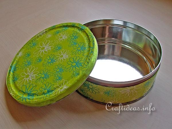 Recycling Craft - Altered Cookie Tin