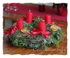 Red Advent Wreath