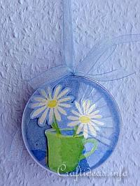 Spring Craft Idea - Acrylic Ball with 3-D Motif - Daisy Flower 200