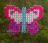 Spring Kids Craft - Fuse Beads or Perler Beads Butterfly 