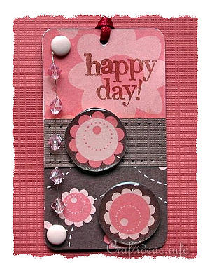 Tags - Scrapbook Embellishment - Happy Day Tag 