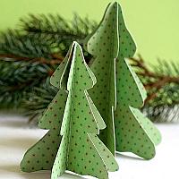 3-D Paper Christmas Tree Decoration