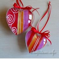 Acrylic Hanging Heart Ornaments