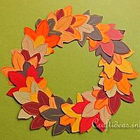 Autumn Paper Wreath for Kids