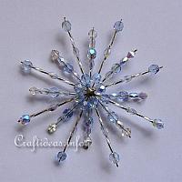 200 Beaded Snowflake - Blue Crystals
