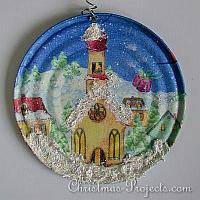 Can Lid Christmas Ornament