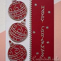 Christmas Card with Peel-Off Sticker Ornaments