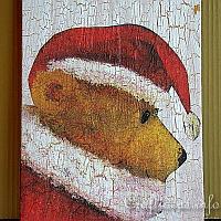 Christmas Faux Painting with Santa Teddy Bear Motif
