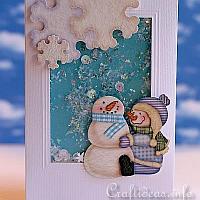 Christmas Shaker Card With Snowmen
