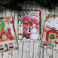Collage Christmas Cards Set