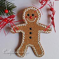 Cork Gingerbread Man Ornament 2