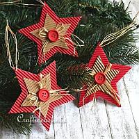Corrugated Cardboard Christmas Star Ornament