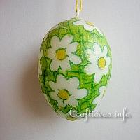 Decoupage Easter Egg Using Paper Napkins