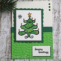 Easy Christmas Tree Greeting Card for the Holidays