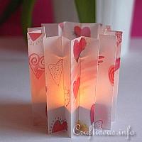 Elegant Paper Tea Light Glass Holder