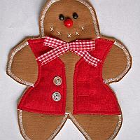 Fabric Gingerbread Man Ornament