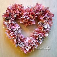 Fabric Heart Wreath