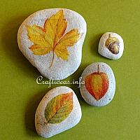 Fall Leaf Stones - Paperweights