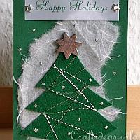 Felt Christmas Tree Greeting Card for the Holidays