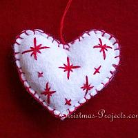 Felt Scandinavian Heart Ornament