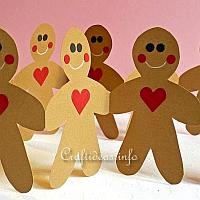 Gingerbread Man Paper Garland