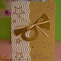 Gold Trumpet Greeting Card for the Holidays