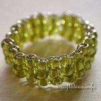 Green Beaded Ring