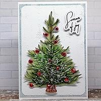 Green Christmas Tree Christmas Card