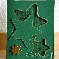 Green Stars Greeting Card for the Holidays