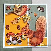 Greeting Card with Autumn Motifs