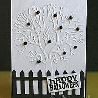  Halloween Card - Spooky Apple Tree