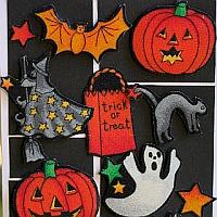Halloween Card with Fabric Embellishments
