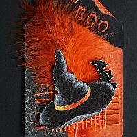 Halloween Tag with Witch Hat Motif