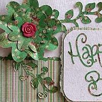 Happy Birthday Card With Romantic Flowers