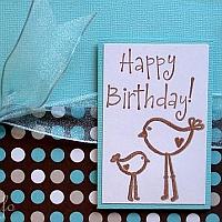 Happy Birthday Card with Birds