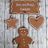 Hot and Fresh Cookies Wooden Sign for Christmas