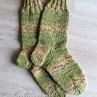 Knitting Socks - Light Green Winter Socks