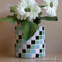 Mosaic Tin Can Flower Pot